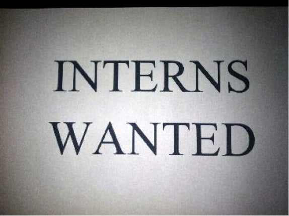 Interns wanted sign